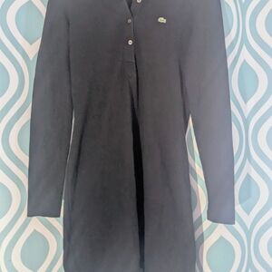 Lacoste Women's Long Sleeve Polo Black Dress